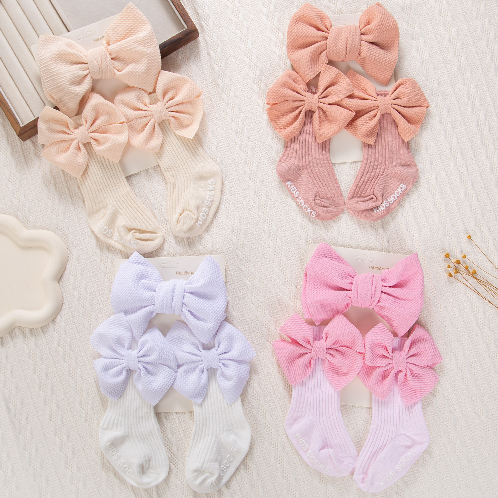 2Pcs/Set Big Bullet Bows Ealst - Unisex Baby Socks Non Slip review and price