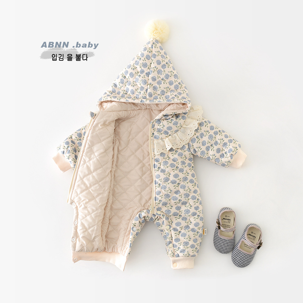 Winter Babys Girls Padded Romp - Newborn Baby Girl Romper Floral review and price