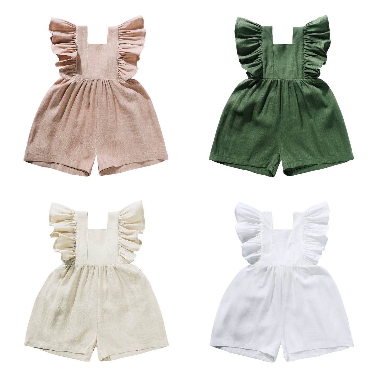 2026 Summer Newborn Baby Girl  - Baby Summer Linen Sleeveless Jumpsuit review and price