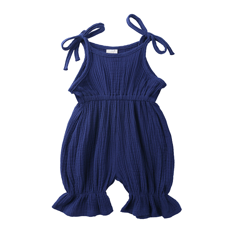 Summer Outfits Baby Girl Cloth - Baby Summer Linen Sleeveless Jumpsuit review and price